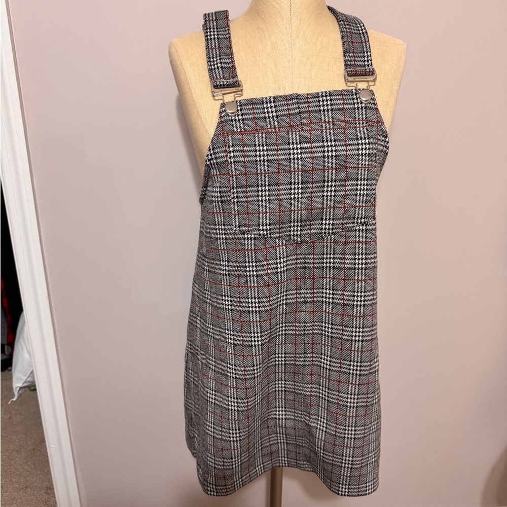 Plaid Pinafore Dress